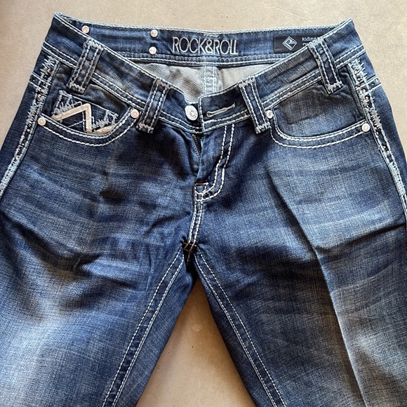 Rock And Roll riding jeans size 27x34. Low rise - Picture 2 of 6